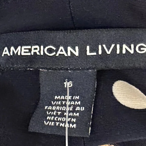 American Living Black & White Polka Dot Sleeveless Sheath Dress – Size 16 - Picture 4 of 4